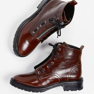 Rag & Bone Cannon Leather Combat Boots Size 38 Womens